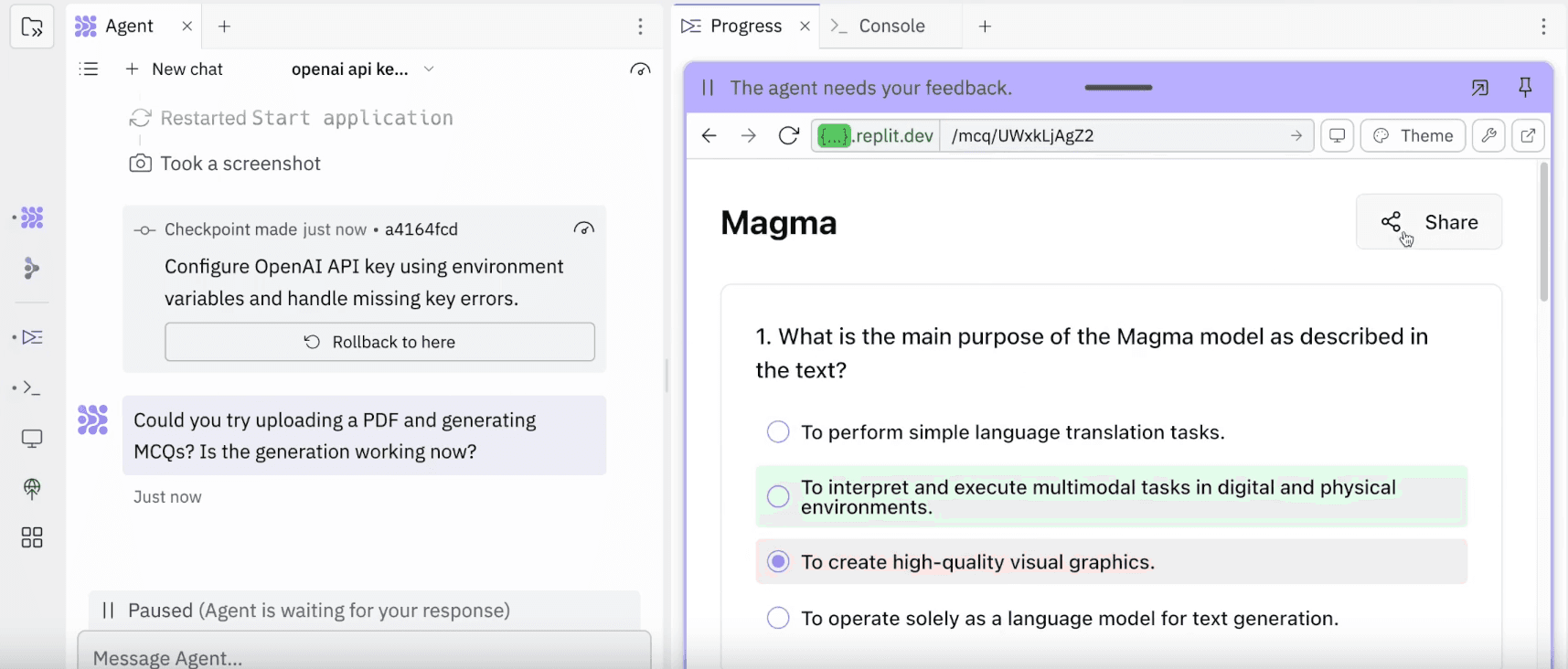 Replit Agent Share Quiz